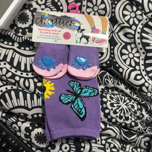 Chatties Pet & Owner Matching Socks butterfly Small Pups socks